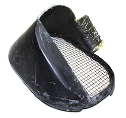 56-57 Air Duct Scoop, Fiberglass, Includes Screen (Right)