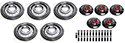 (5)55-56 Simulated Wire Wheel Covers, Red Centers