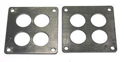 57 Carburetor Spacer Plates, Metal, Pair, Dual Carbs