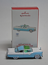 55 Blue/White Ford Fairlane Crown Victoria Christmas Ornament