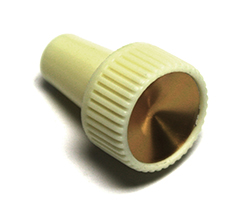 59 Cigarette Lighter Knob Only, White With Gold Insert