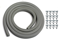 64-66 Coupe Body to Trunk Lid Seal, Gray with Clips