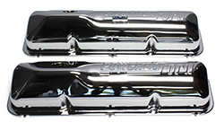 65-70 Chrome Valve Covers, Pent Roof Style, Powered By Ford