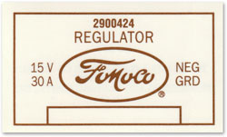 58-61 Voltage Regulator Decal