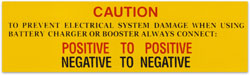 63-64 Battery Caution Decal