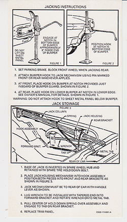 65 Jack Instructions Decal