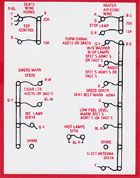 66 Fuse Panel Decal