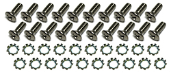 55-57 Soft Top Clamps to Top, Screws And Washers, 40 Pieces, All Clamps