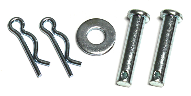 55-57 Spare Tire Hold Down Clevis Pins, Washers & Clips