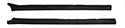 61-63 Lincoln Convertible Rear Door Window Leading Edge Seal, Pair