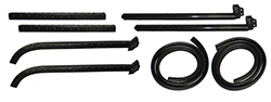 61-63 Lincoln Convertible Roof Rail Weatherstrip Kit, 7  4 Pieces