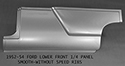 52-54 Ford Car 2 Door (Left) Front Quarter Panel, Smooth Die Stamped In 18 Gauge Steell