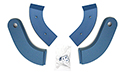61-62 Seat Hinge Covers, Blue