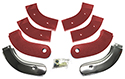 63 Seat Hinge Covers, Red