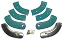 63 Seat Hinge Covers, Turquoise
