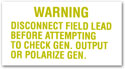 60-69 Voltage Regulator Warning Decal, Pair