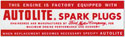 64-66 Autolite Spark Plug Decal